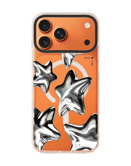 เคสใส iphone 17 pro max clear case magsafe shield ดาวเงินเมทัลลิก