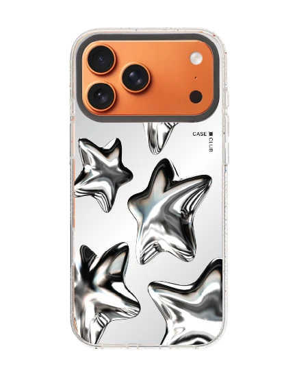 เคสกระจกใส iphone 17 pro max mirror magsafe ดาวเงินเมทัลลิก