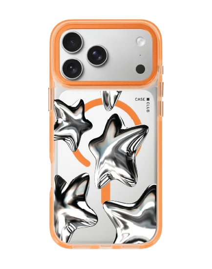 iphone 17 pro max clear orange magsafe metallic star