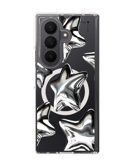 เคสใส samsung galaxy z fold 7 magsafe ดาวเงินเมทัลลิก