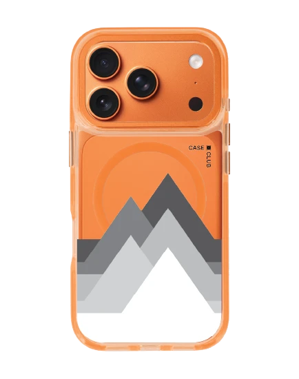 เคสใสสีส้ม iphone 17 pro magsafe ยอดเขายามค่ำคืน