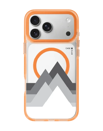 เคสใสสีส้ม iphone 17 pro max magsafe ยอดเขายามค่ำคืน