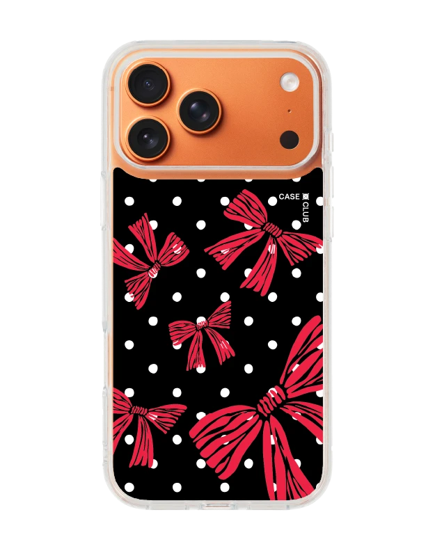 เคสใส iphone 17 pro max magsafe โบว์แดงคืนราตรี