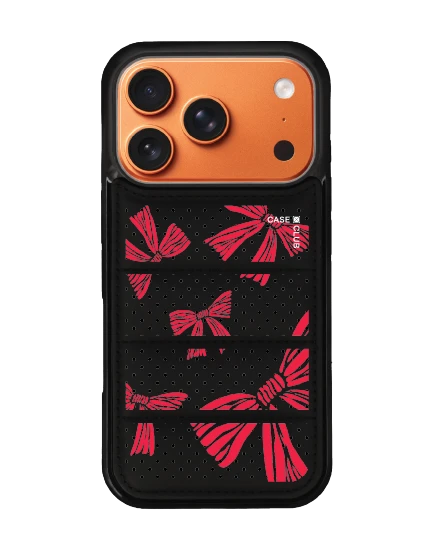 เคส iphone 17 pro puffy สีดำ โบว์แดงคืนราตรี