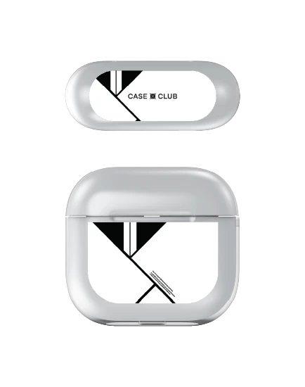 เคสใส airpods 4 บล็อกมินิมอลขาวดำ