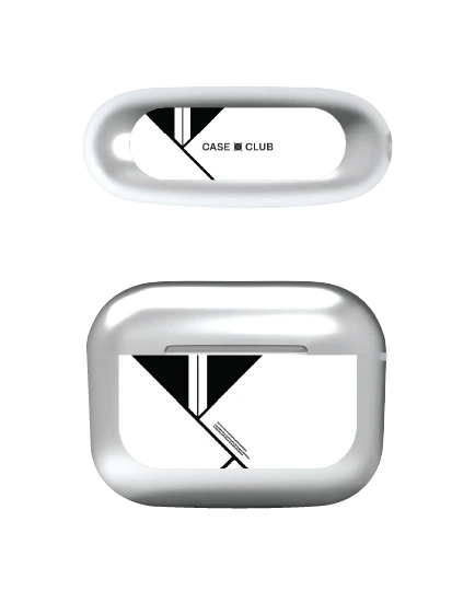 airpods pro 3 silver case minimal blocks