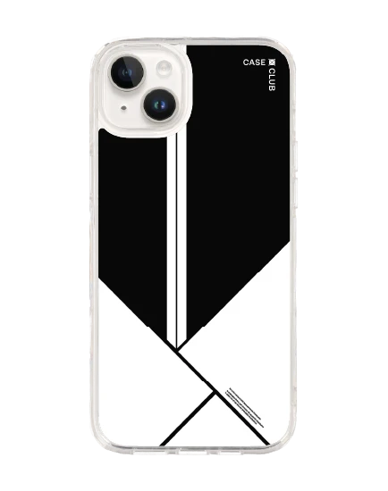 เคสใส iphone 14 plus บล็อกมินิมอลขาวดำ