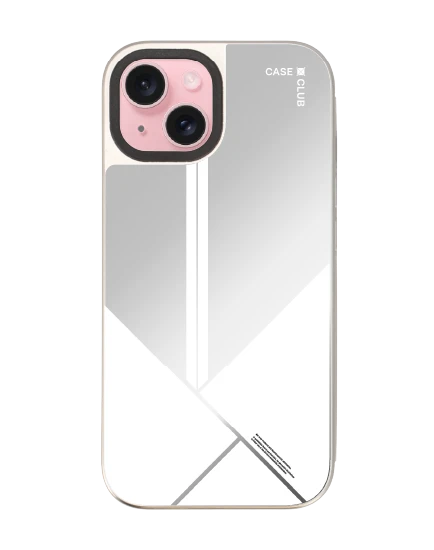 เคสกระจก iphone 15 magsafe บล็อกมินิมอลขาวดำ