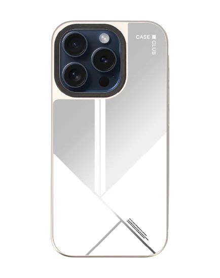 เคสกระจก iphone 15 pro magsafe บล็อกมินิมอลขาวดำ