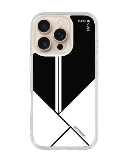 เคสใส iphone 16 pro magsafe บล็อกมินิมอลขาวดำ