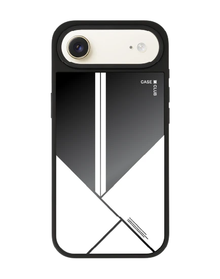 เคสกระจก iphone air matte magsafe บล็อกมินิมอลขาวดำ