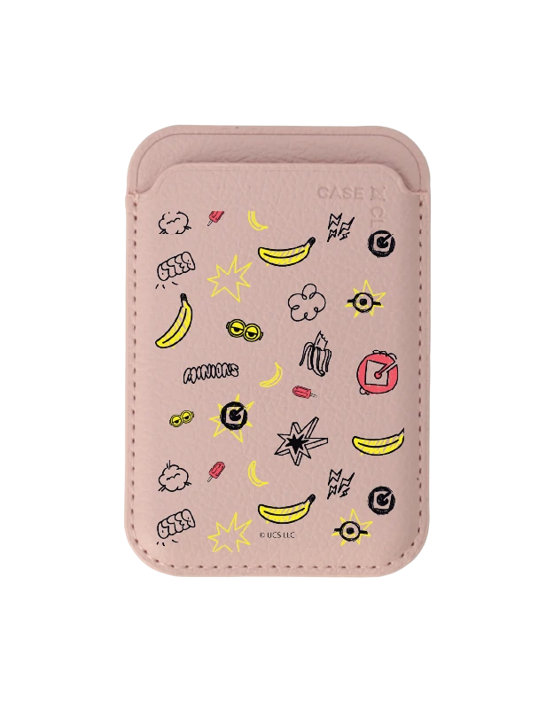 baby pink wallet magsafe minions banana