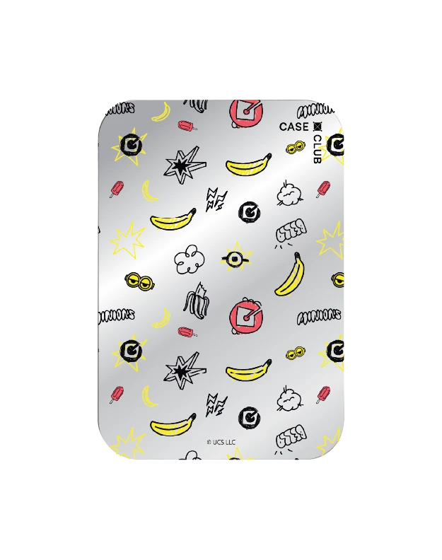 magnetic mirror cardholder stand minions banana