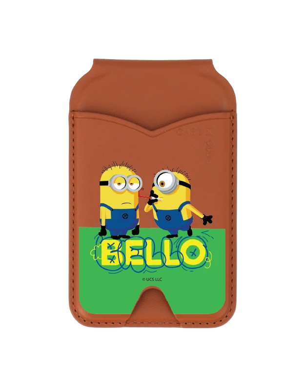foldable mirror magsafe wallet brown minions bello