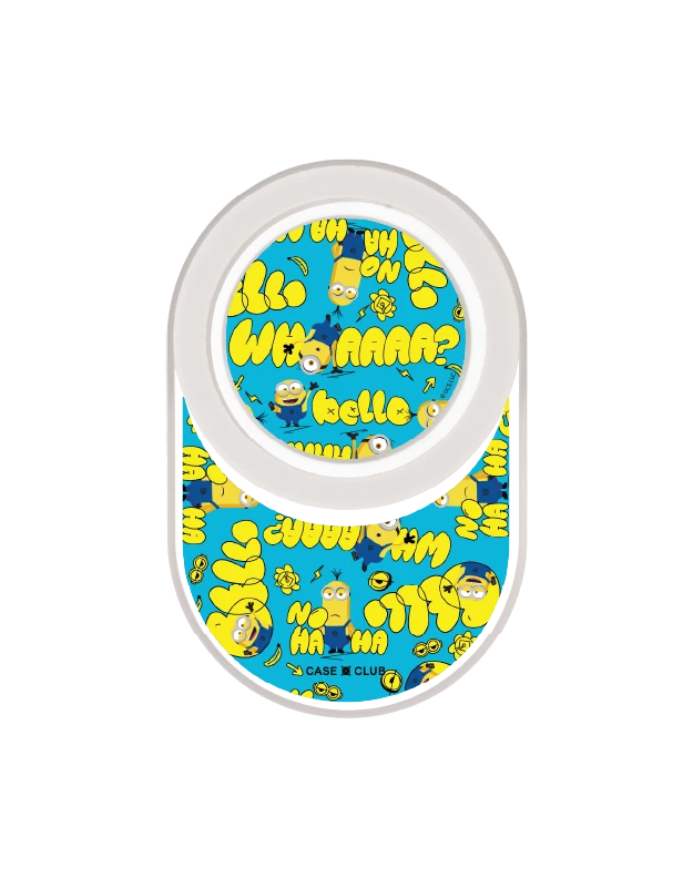 clear popgrip minions doodle