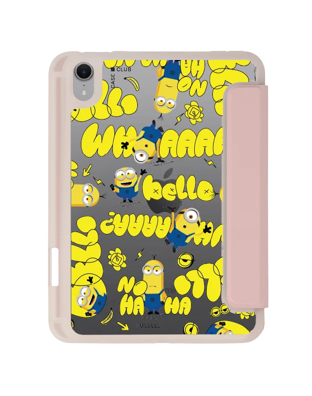 เคสใส ipad mini 7 สีชมพู มินเนี่ยนสุดป่วน