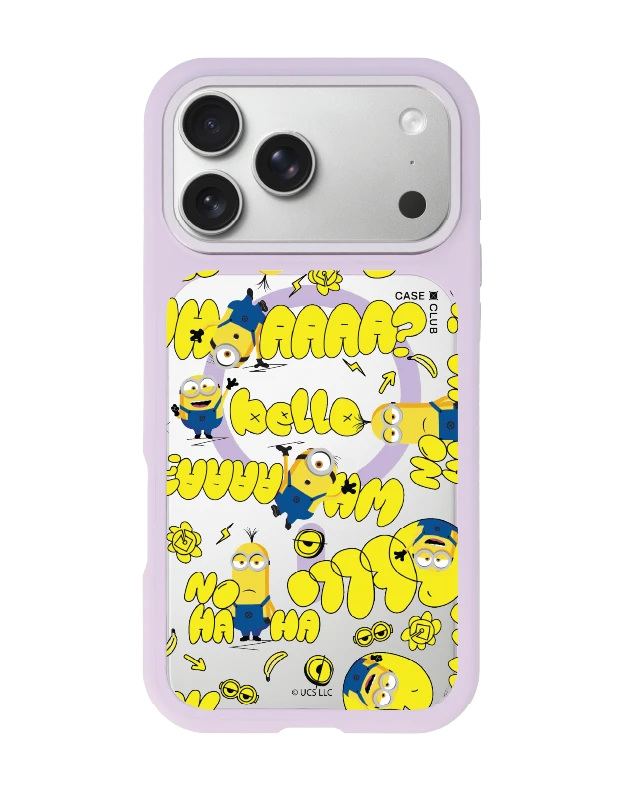 เคสเปลี่ยนฝาหลัง iphone 18 pro max magsafe สีม่วง มินเนี่ยนสุดป่วน
