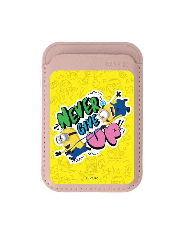 baby pink wallet magsafe minions never give up