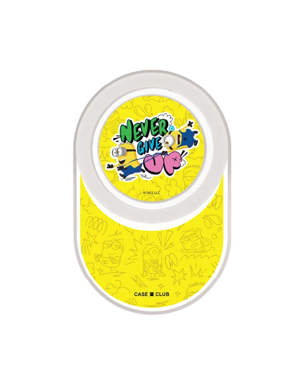 clear popgrip minions never give up