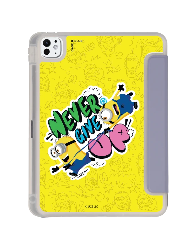 เคสใส ipad pro 11 สีม่วง มินเนี่ยนไม่ยอมแพ้
