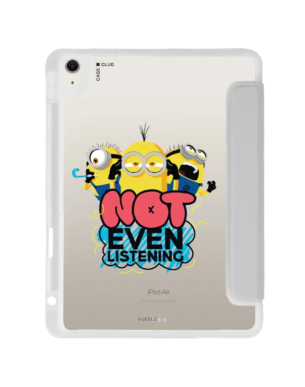 เคสใส ipad air 11" (m2/m3) สีเทา มินเนี่ยนไม่ฟังแล้ว