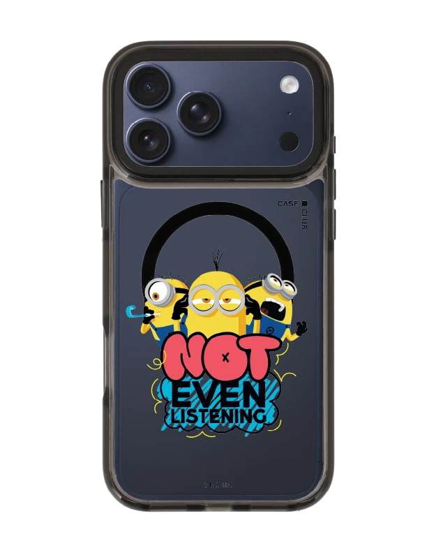 เคสใส iphone 17 pro max magsafe สีดำ มินเนี่ยนไม่ฟังแล้ว