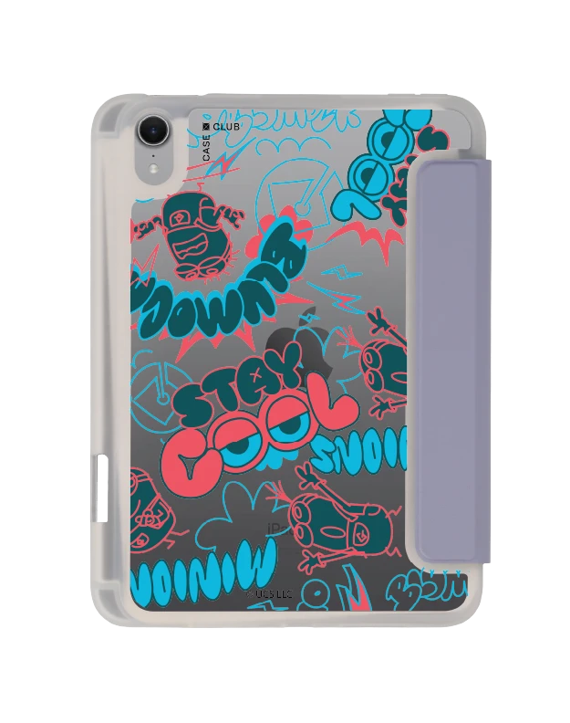 เคสใส ipad mini 7 สีม่วง มินเนี่ยนสายสตรีท