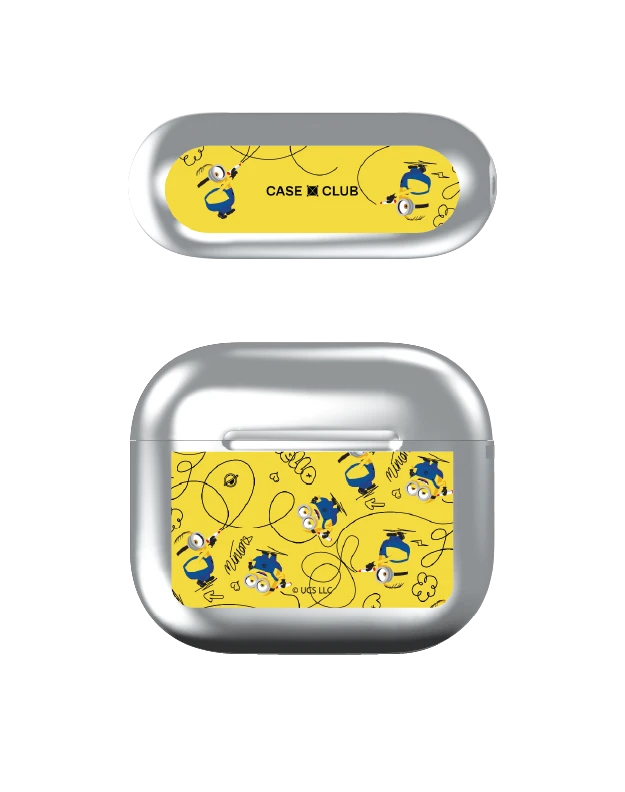 เคสสีเงิน airpods รุ่น 3 มินเนี่ยนสีเหลือง