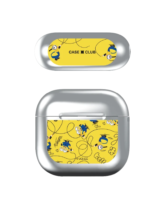 เคสสีเงิน airpods 4 มินเนี่ยนสีเหลือง
