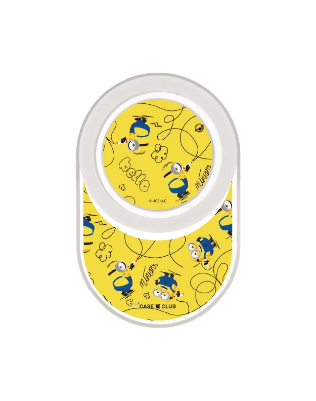 clear popgrip minions yellow pattern