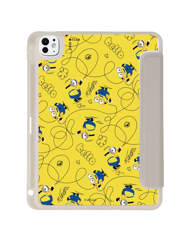 เคสใส ipad pro 11 สีเทา มินเนี่ยนสีเหลือง