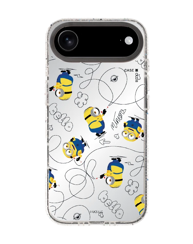 เคสกระจกใส iphone air magsafe มินเนี่ยนสีเหลือง