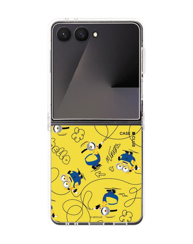 samsung galaxy z flip 7 clear magsafe minions yellow pattern