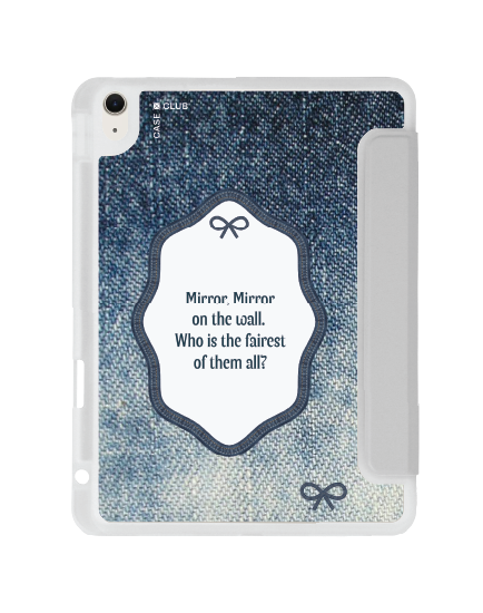 เคสใส iPad Air4/5/6/7 11" 2025 (M2/M3) สีเทา คำคมกระจก