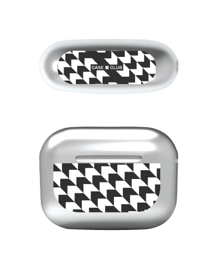 เคสสีเงิน airpods pro 2 ฮาวด์สทูธขาวดำ