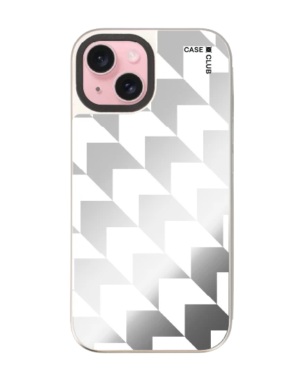 เคสกระจก iphone 15 magsafe ฮาวด์สทูธขาวดำ