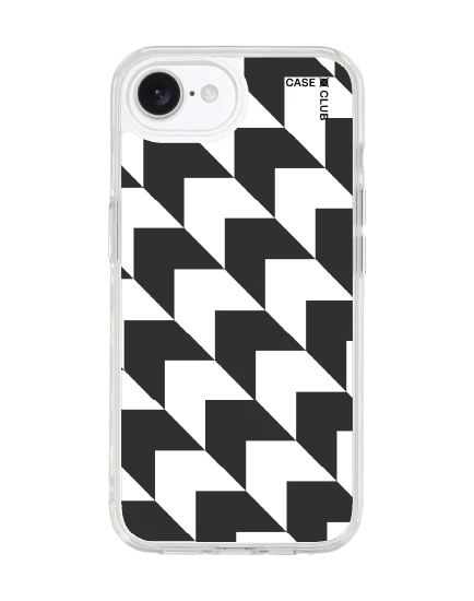 iphone 16e clear case magsafe mono houndstooth