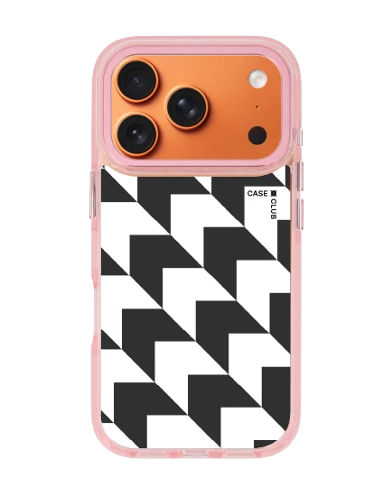 iphone 17 pro clear pink magsafe mono houndstooth