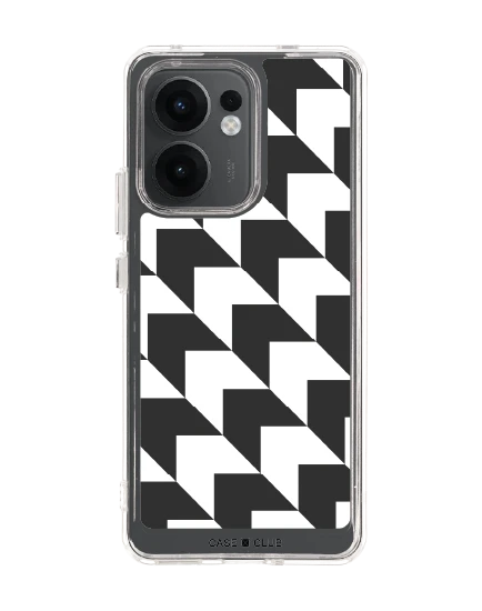 oppo reno 13f clear case mono houndstooth