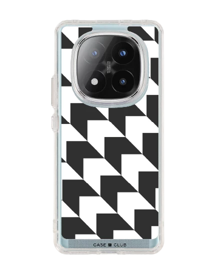 redmi note 14 pro plus clear case mono houndstooth