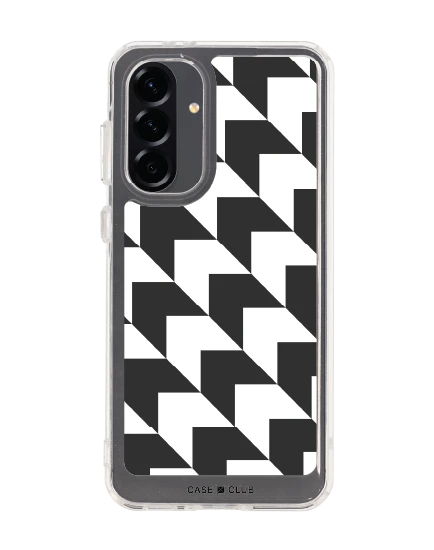 samsung galaxy a56 clear case mono houndstooth