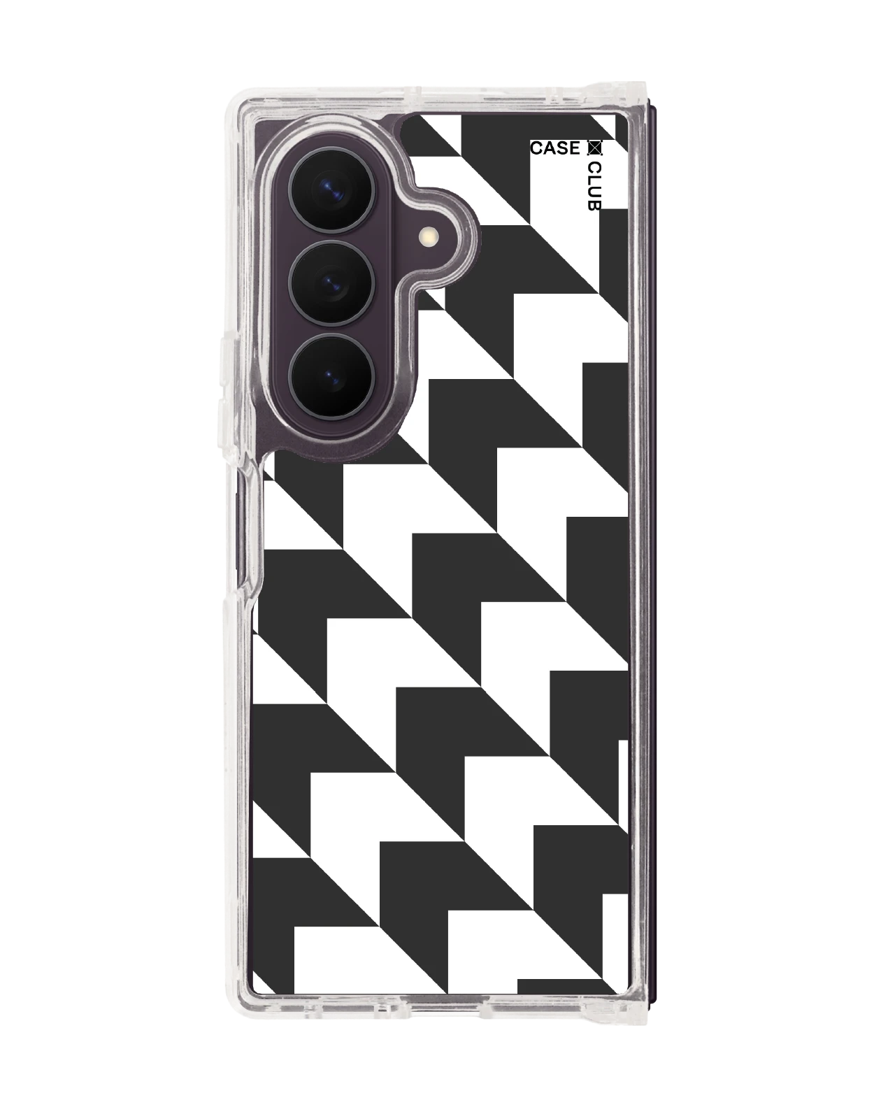 samsung galaxy z fold 8 ultra clear magsafe mono houndstooth