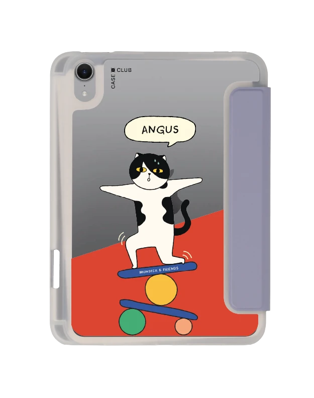 เคสใส ipad mini 7 สีม่วง monster & friends แองกัส