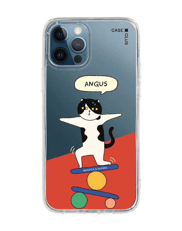 iphone 12/12 pro clear case monster & friends angus