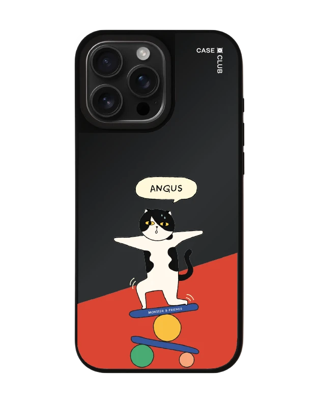 เคสกระจกดำด้าน iphone 16 pro max magsafe monster & friends แองกัส
