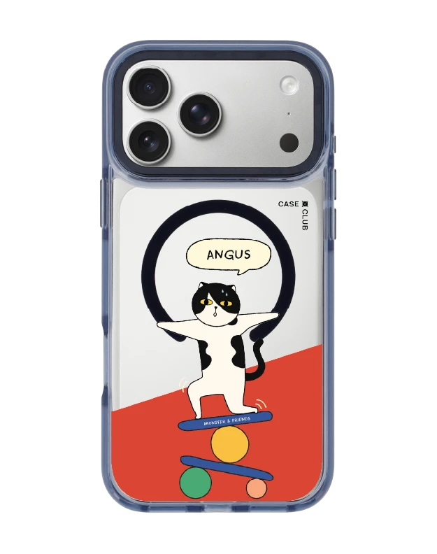 เคสใส iphone 17 pro max magsafe สีฟ้า monster & friends แองกัส