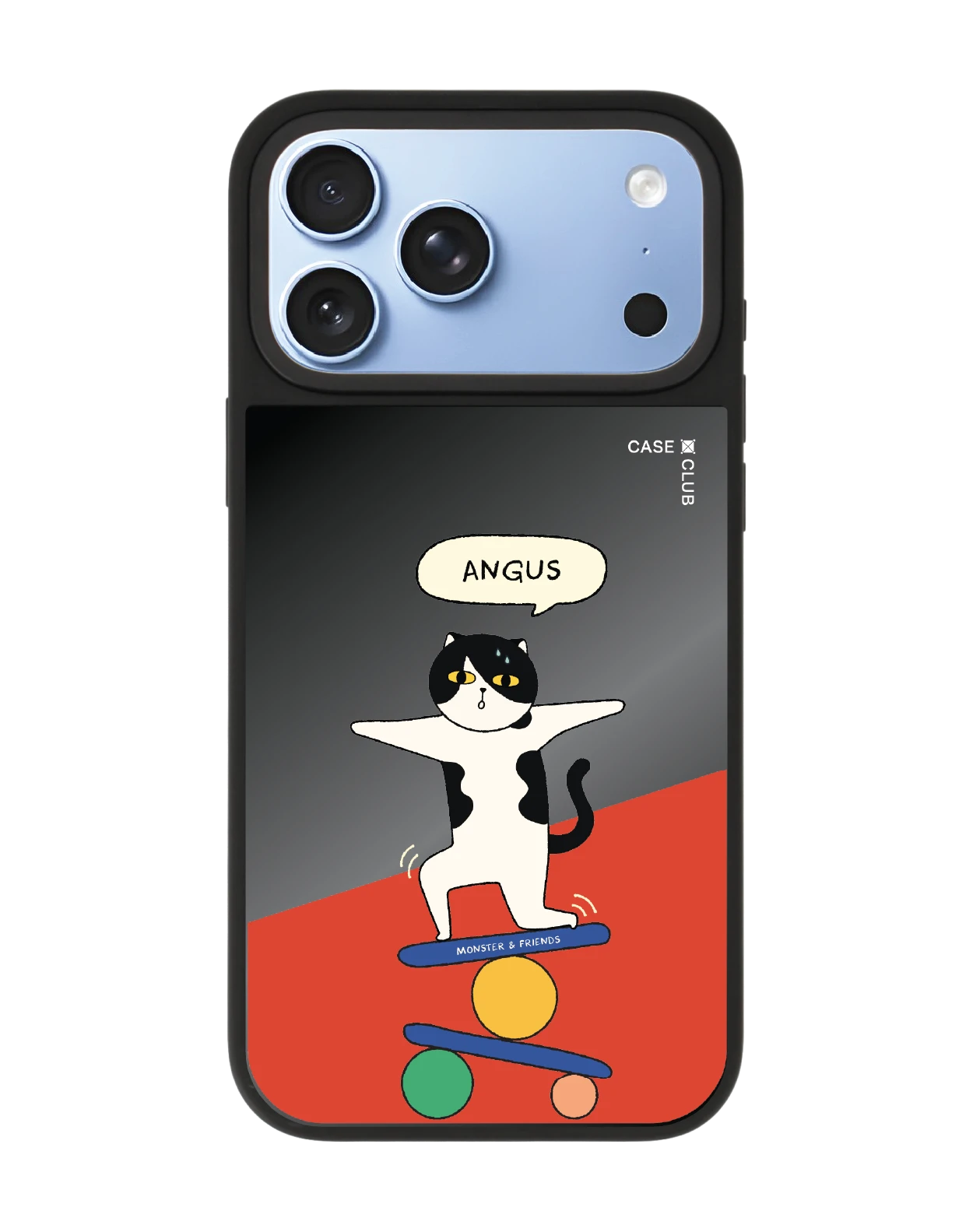 เคสกระจกดำด้าน iphone 18 pro max magsafe monster & friends แองกัส