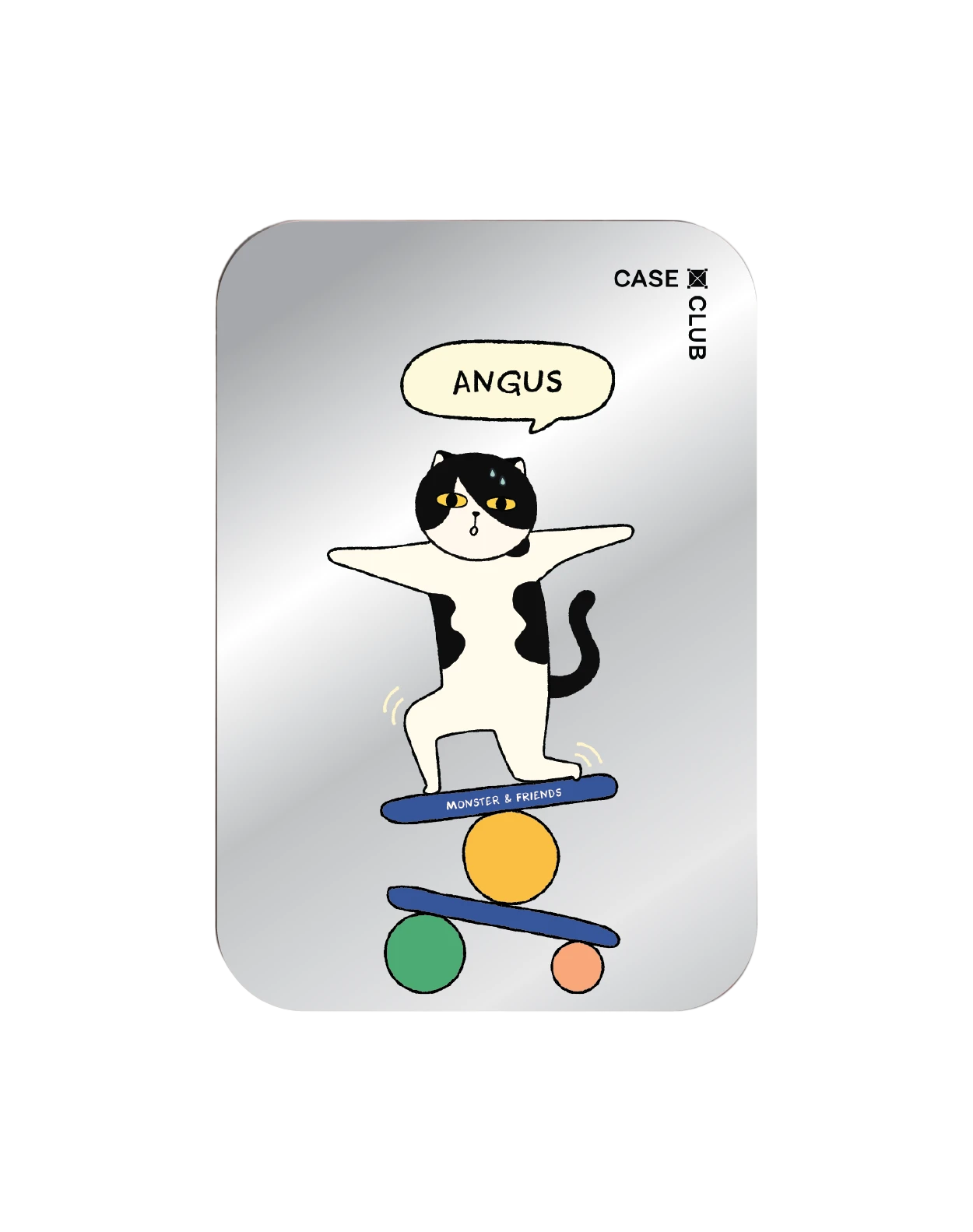 magnetic mirror cardholder stand monster & friends angus