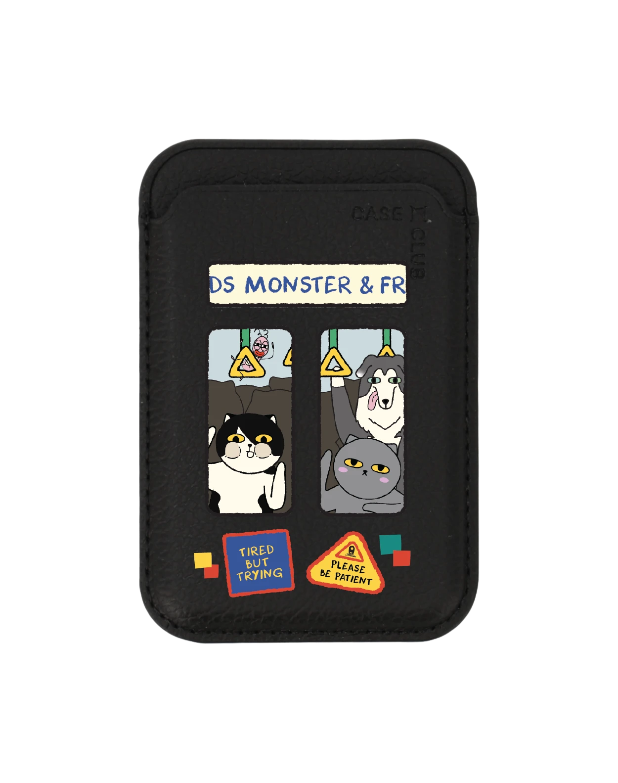 black wallet magsafe monster & friends be patient