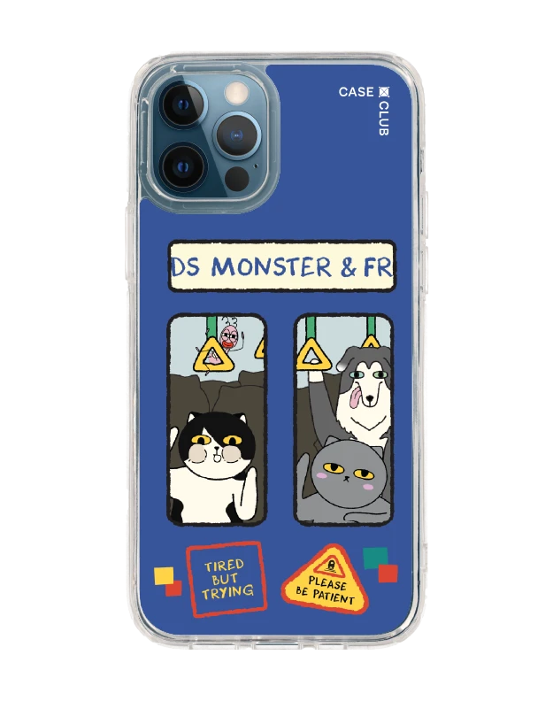 iphone 12/12 pro clear case monster & friends be patient